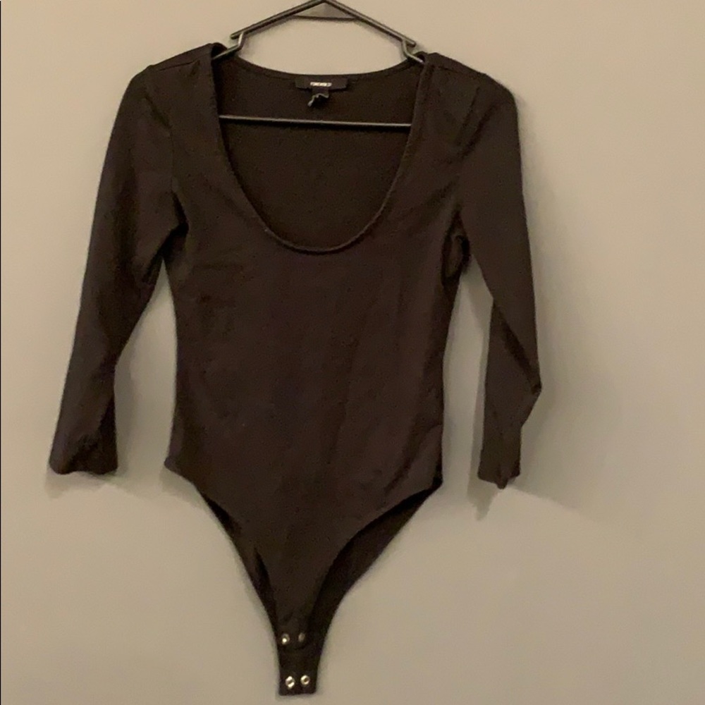 Black quarter sleeve bodysuit